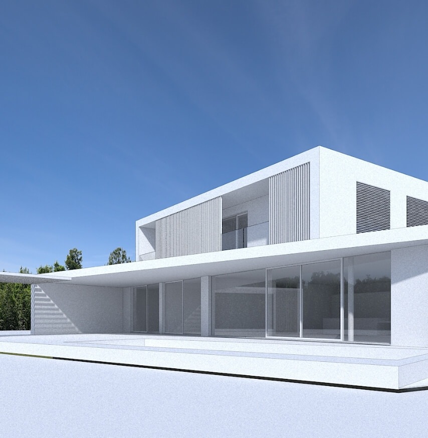 Visualisierung eines Haus,es Entwurf eines Einfamilienhauses